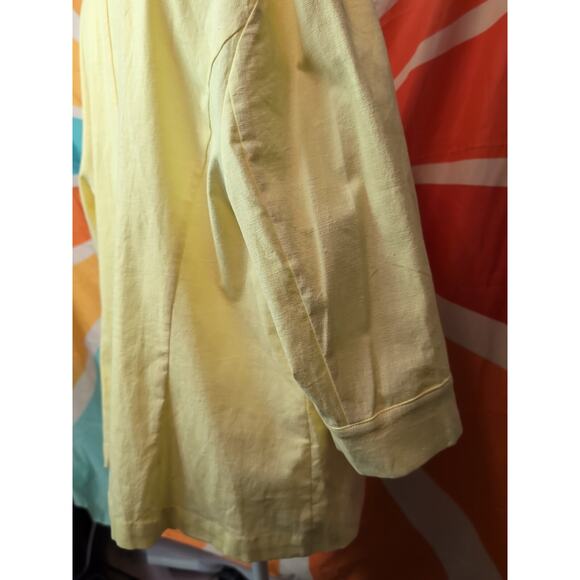 Idealsanxun Women's Yellow Linen Blend Blazer 2XL(87) - Picture 6 of 8